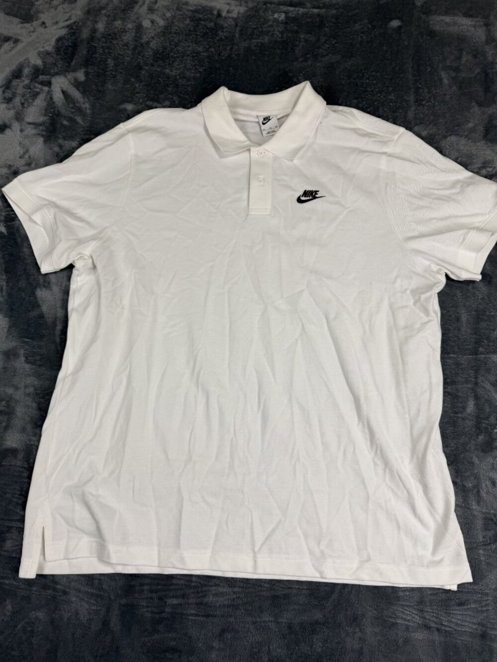 Nike Mens White Short Sleeve Polo Shirt XXL